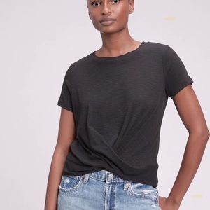 NWT GAP Twist-Front Shirt. Soft stretch cotton blend sweater/T-Shirt.